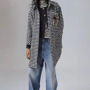 We The Free Black and White Plaid Jacket